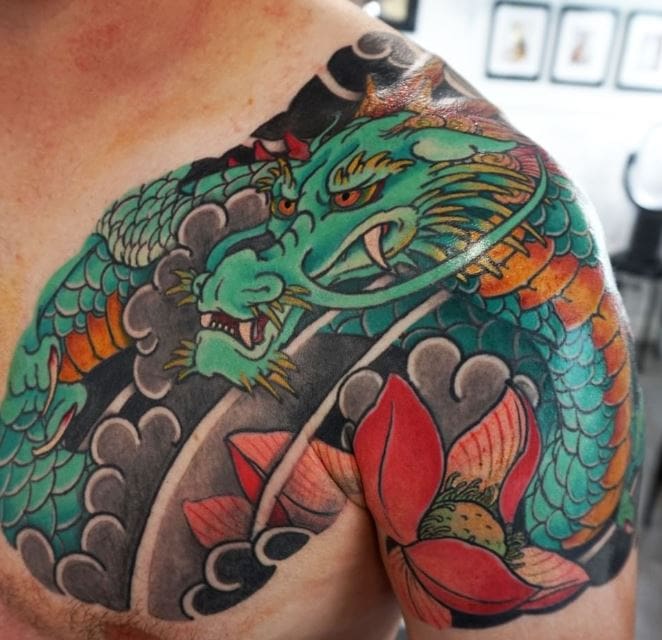 dragon sleeve tattoo