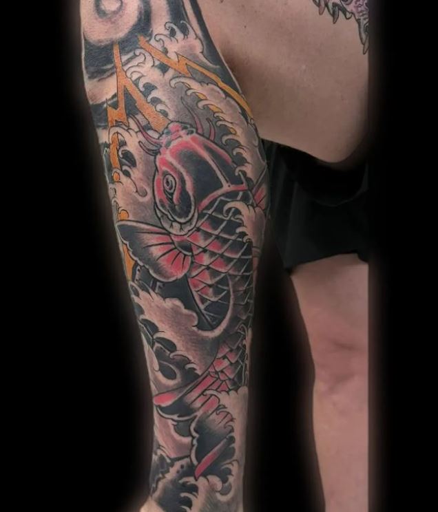 dragon sleeve tattoo