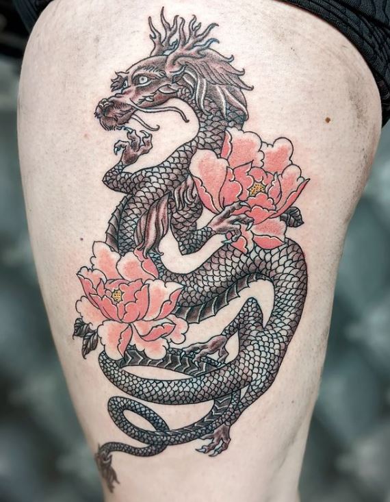 dragon sleeve tattoo