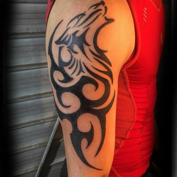 Tribal Wolf Tattoo