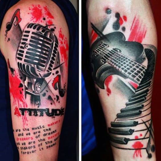 trash polka tattoo