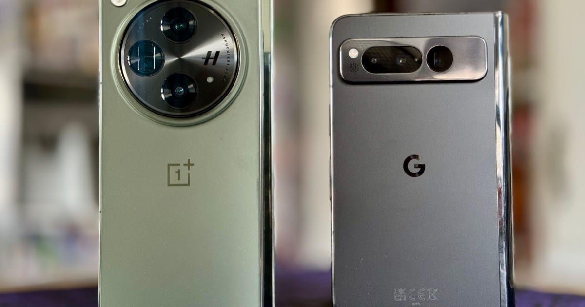 oneplus open vs google pixel fold side by side