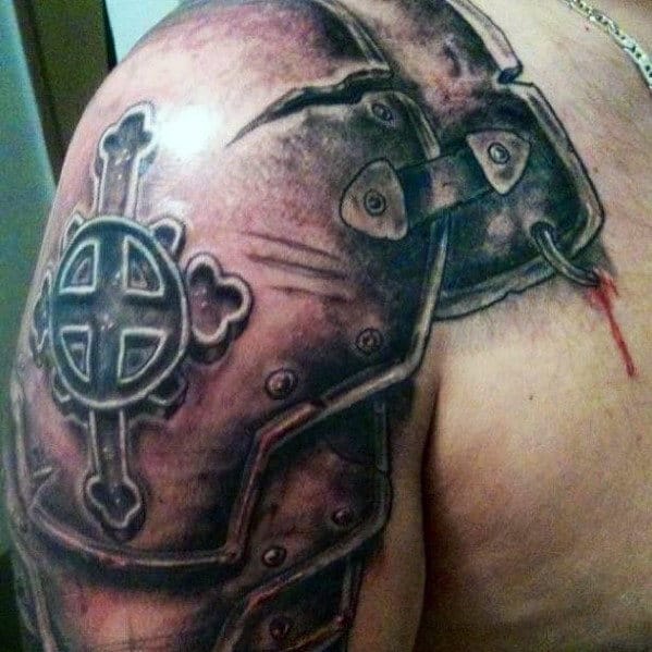 Armour Cross Tattoo