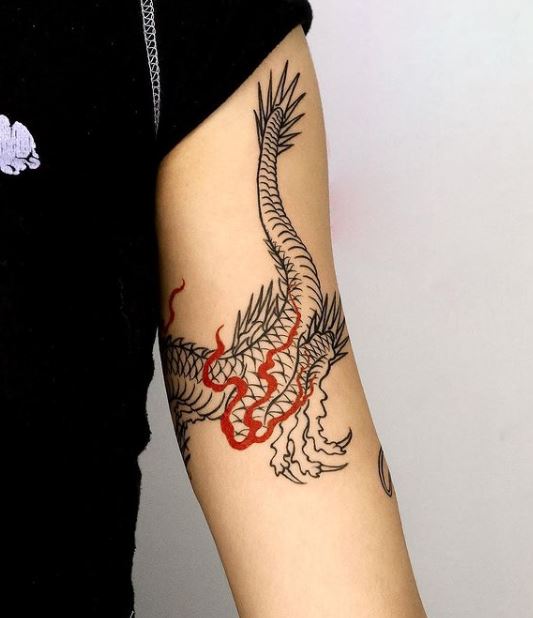 dragon sleeve tattoo