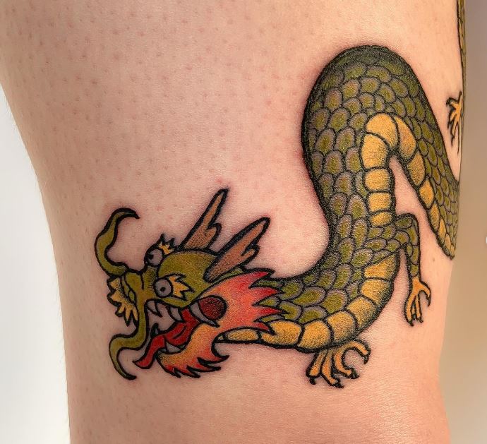 dragon sleeve tattoo