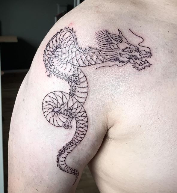 dragon sleeve tattoo