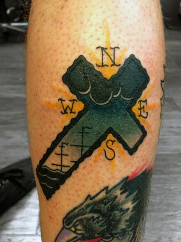 Inner Arm Cross Tattoo