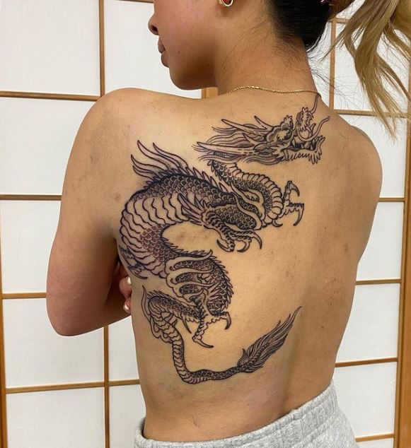 dragon sleeve tattoo