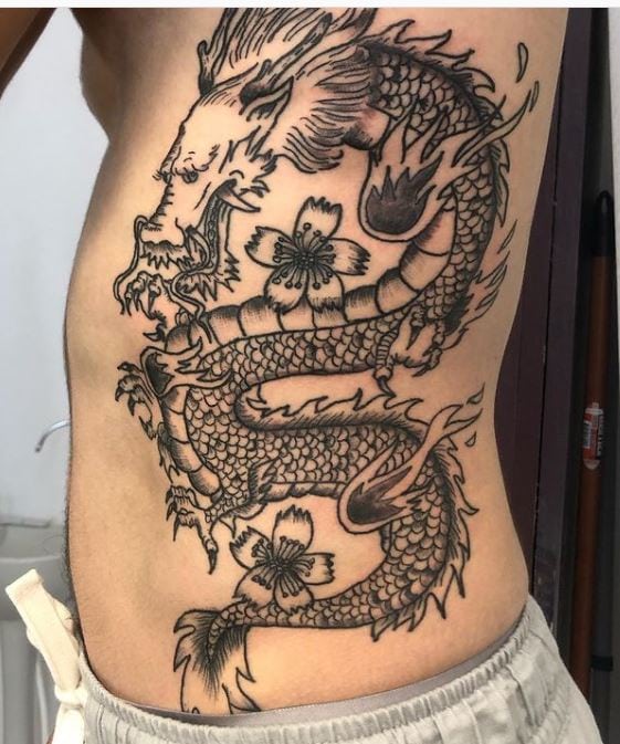 dragon sleeve tattoo