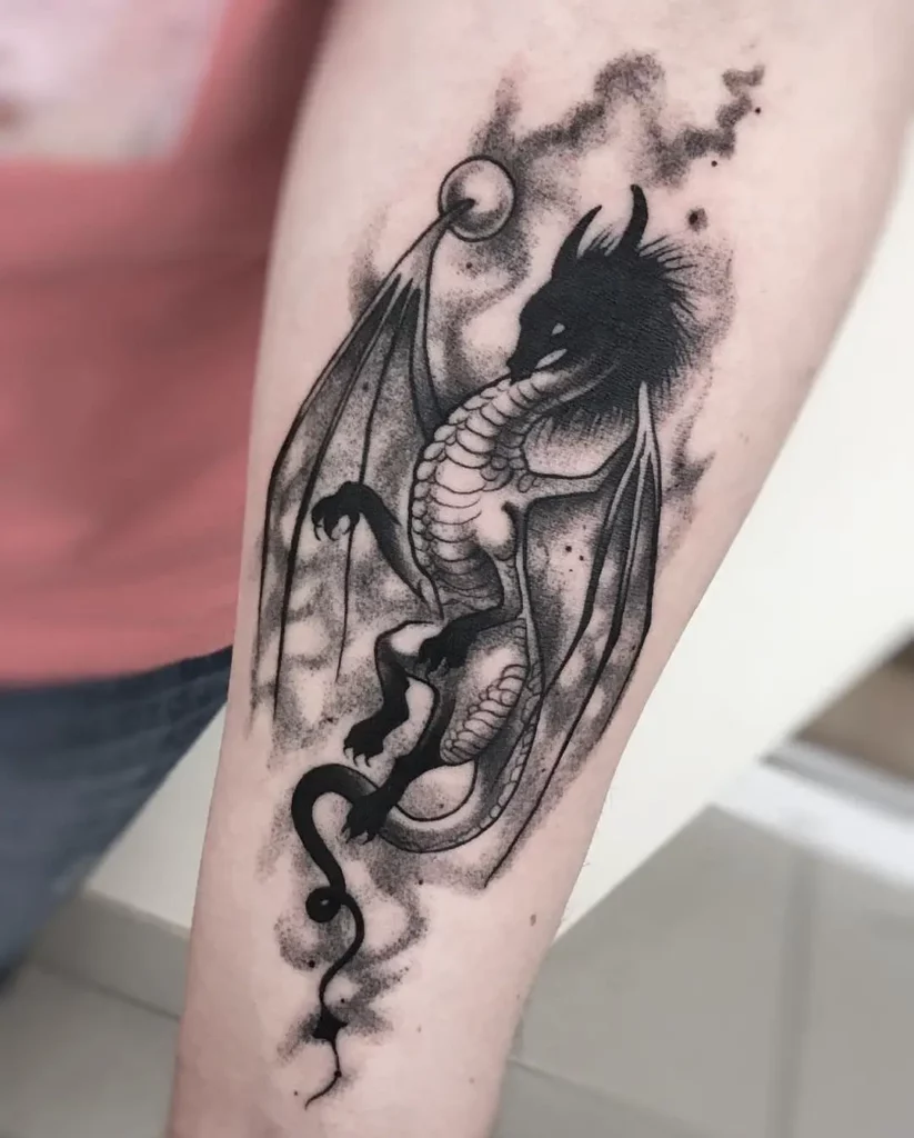 Medieval Dragon Tattoo