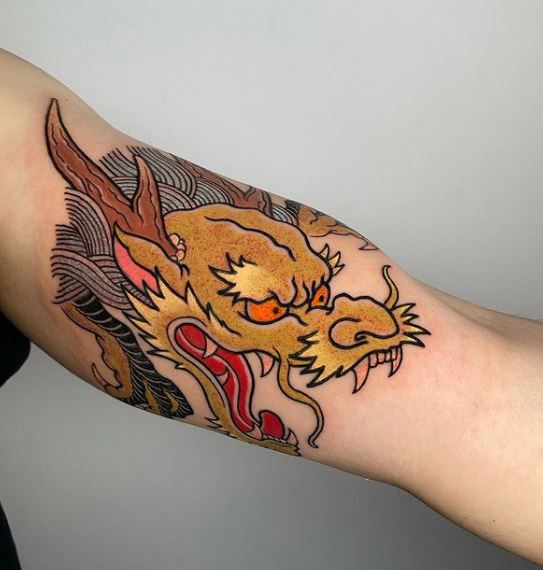 dragon sleeve tattoo