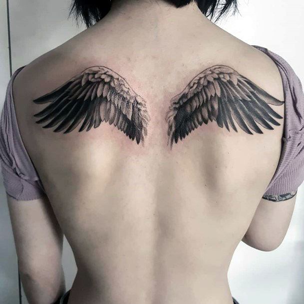 Tiny Angel Wings Tattoo