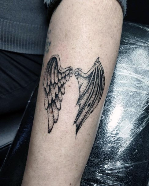 Tiny Angel Wings Tattoo