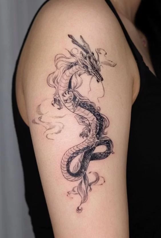 Medieval Dragon Tattoo