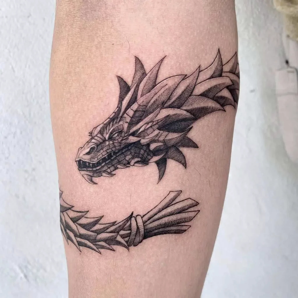 Medieval Dragon Tattoo