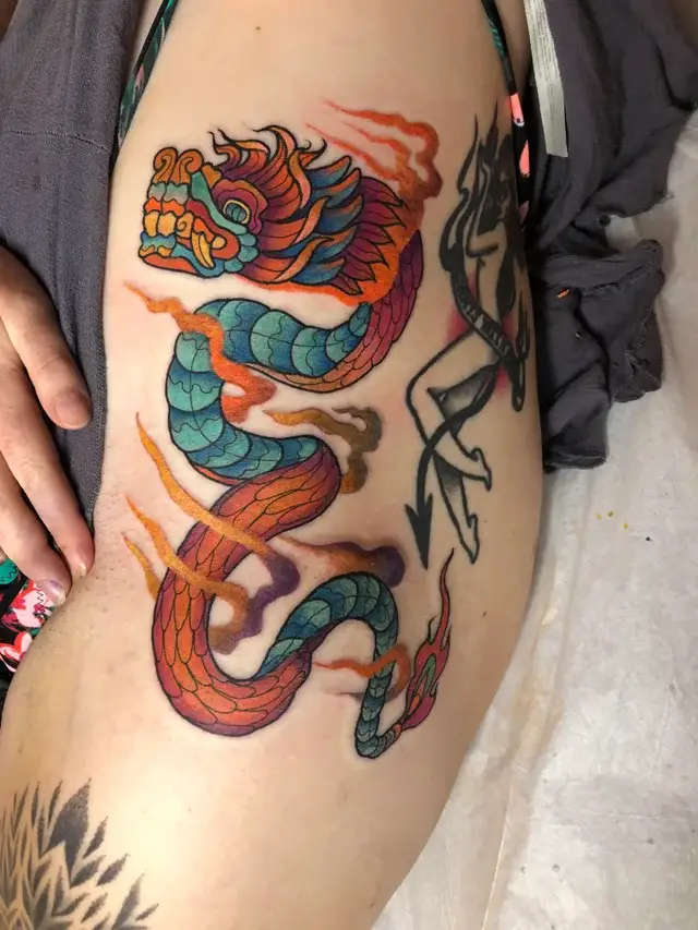 Medieval Dragon Tattoo