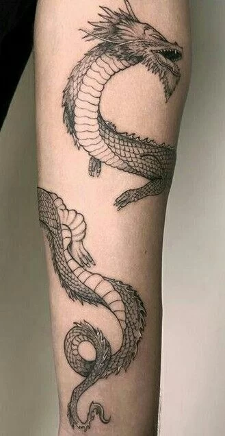 Medieval Dragon Tattoo