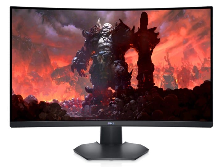 Dell 32-inch Curved Gaming Monitor with Stand.