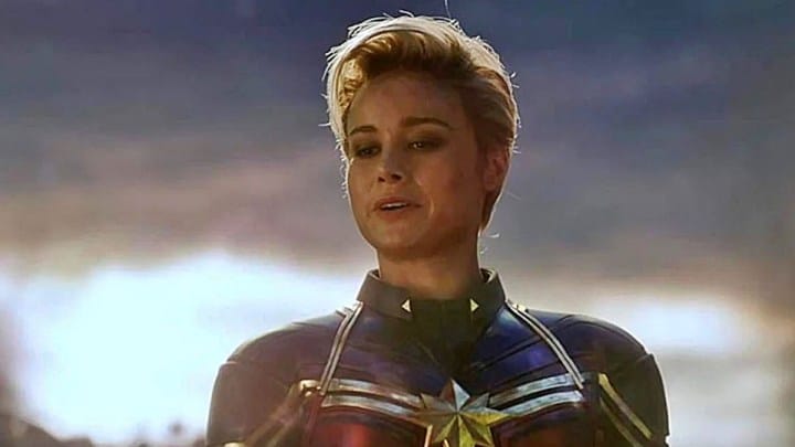 Brie Larson as Captain Marvel in Avengers: Endgame.