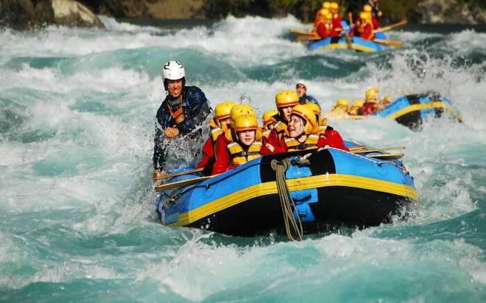 Rafters enjoying river rafting in Kali Gandaki in Nepal ss04082017