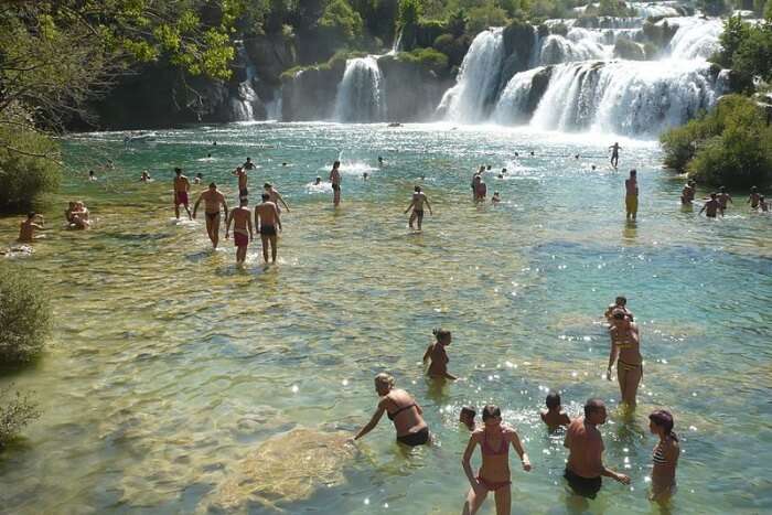 Swimming in Skradinski Buk