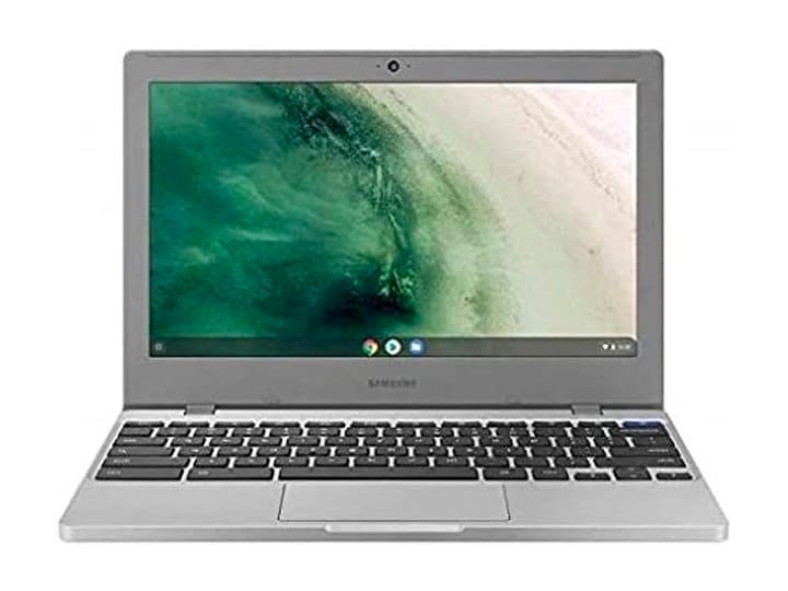 Samsung Chromebook 4 on white background.