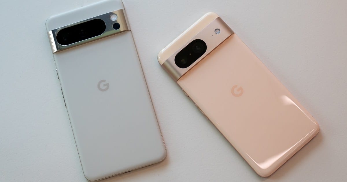 google pixel 8 white pink