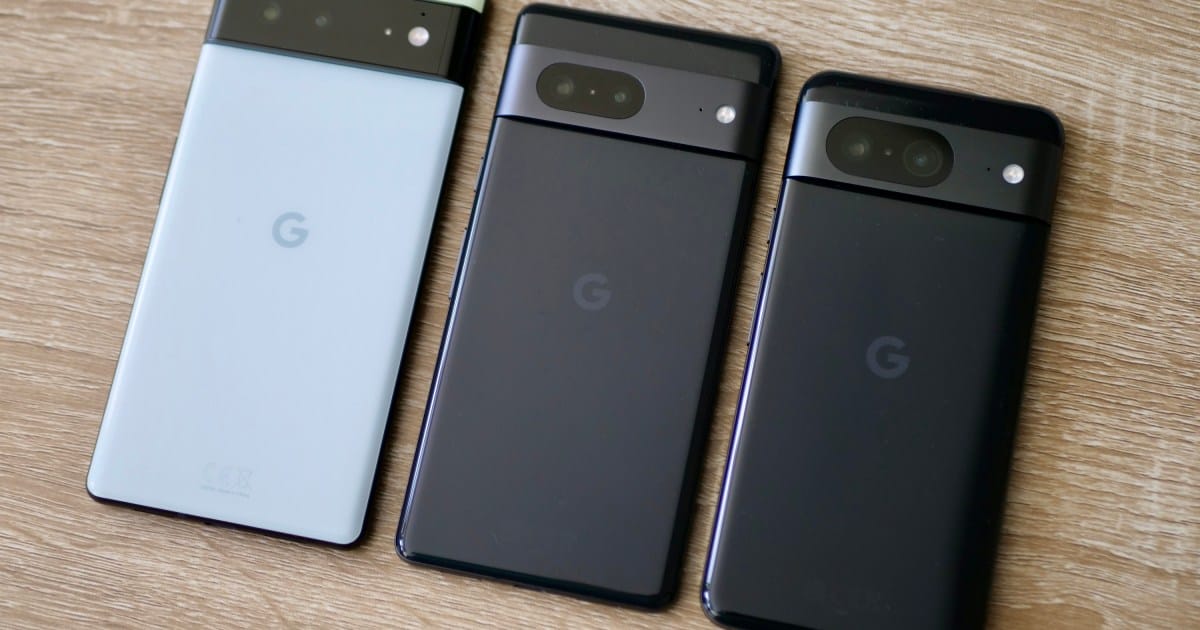 google pixel 8 with pixel 7 pixel 6