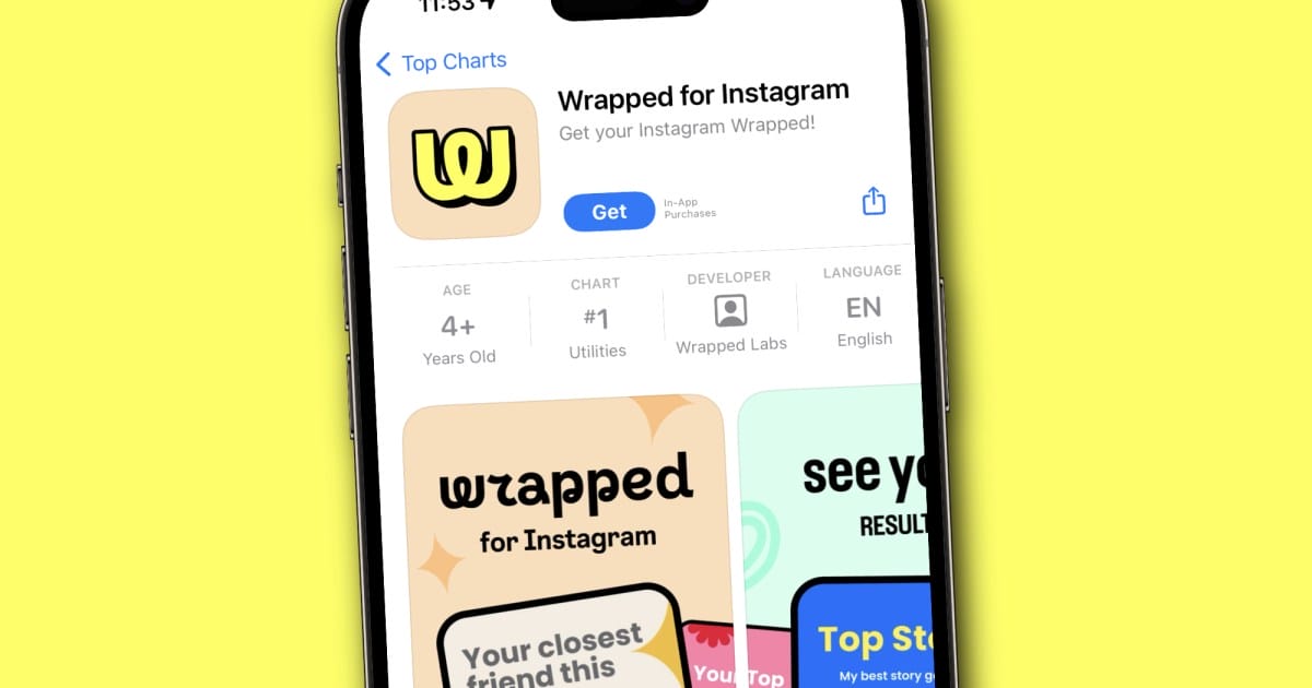 instagram wrapped app render iphone