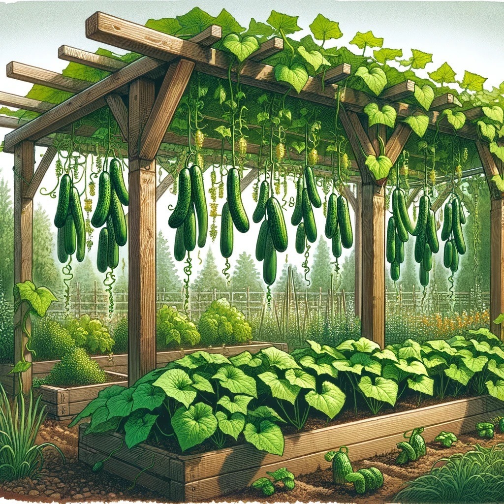 Grow Cucumbers Vertically