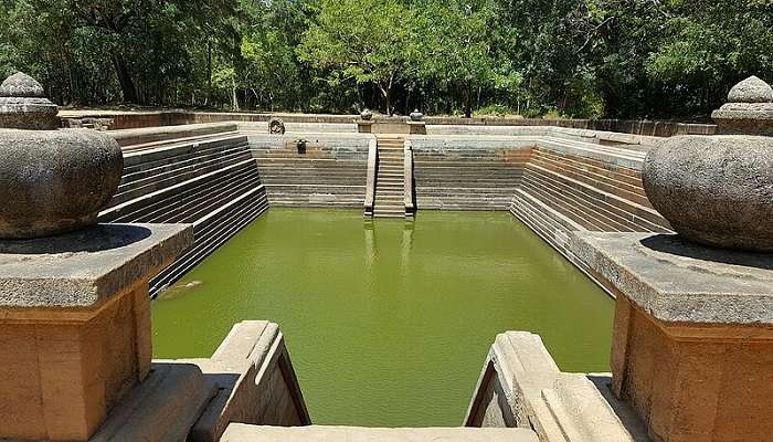 Twin ponds in the ancient city of anuradhapura from 3rd century BCE.