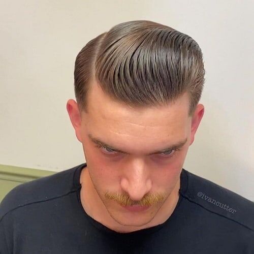 men's haircuts Side Part with Quiff