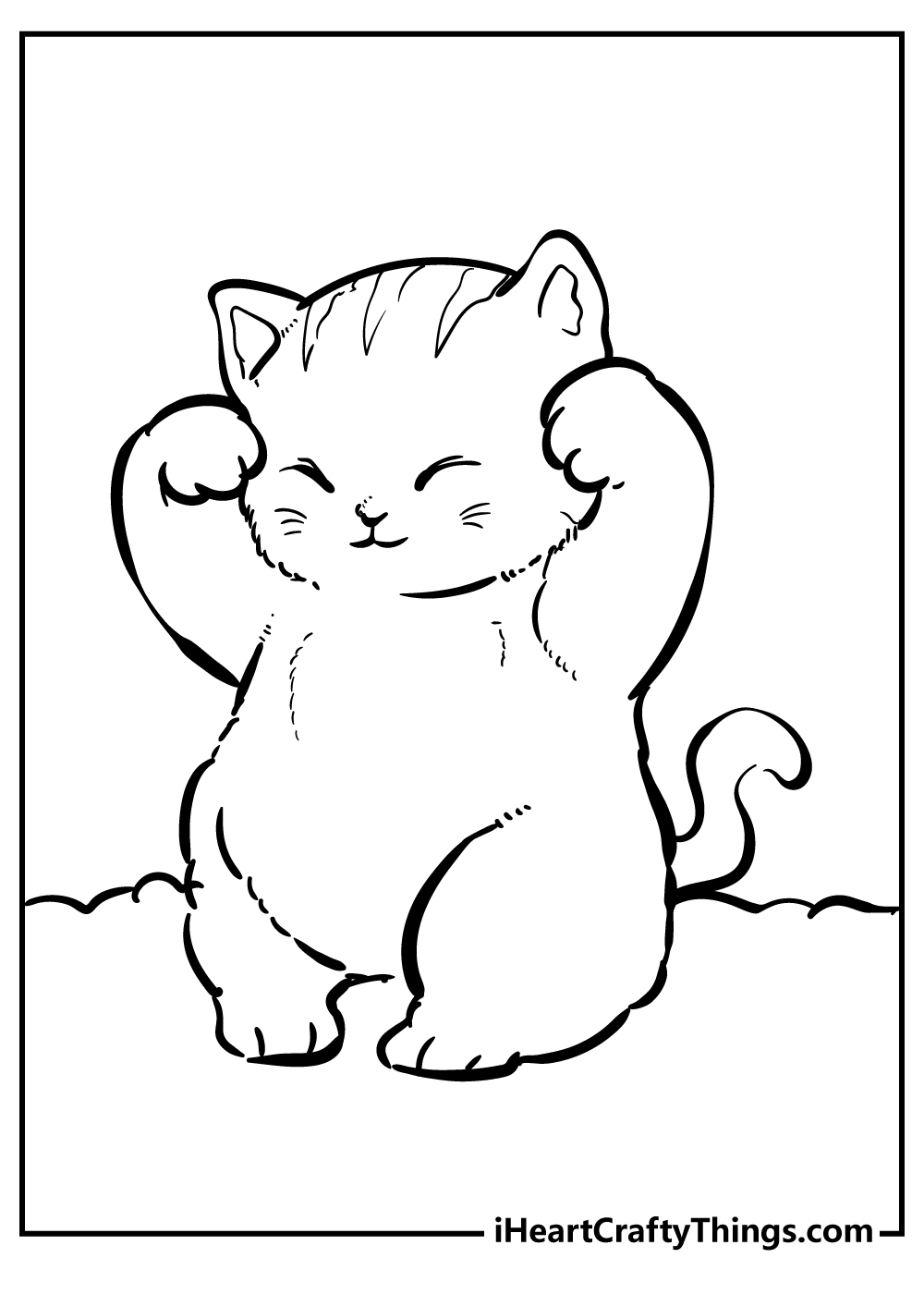 cute cat coloring sheet