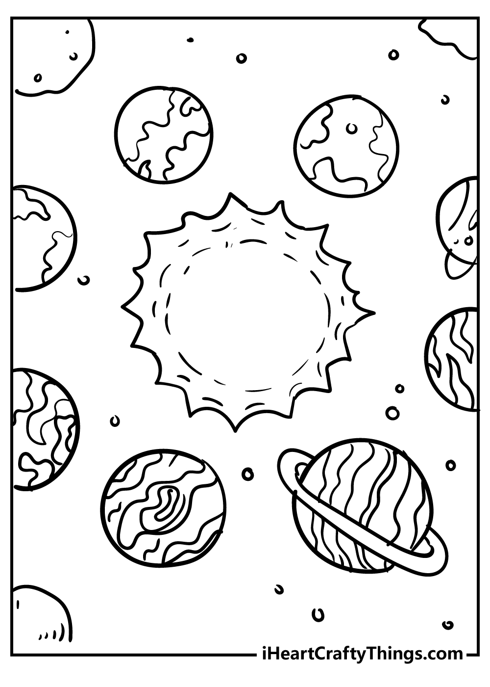 Outer Space coloring pages free printable