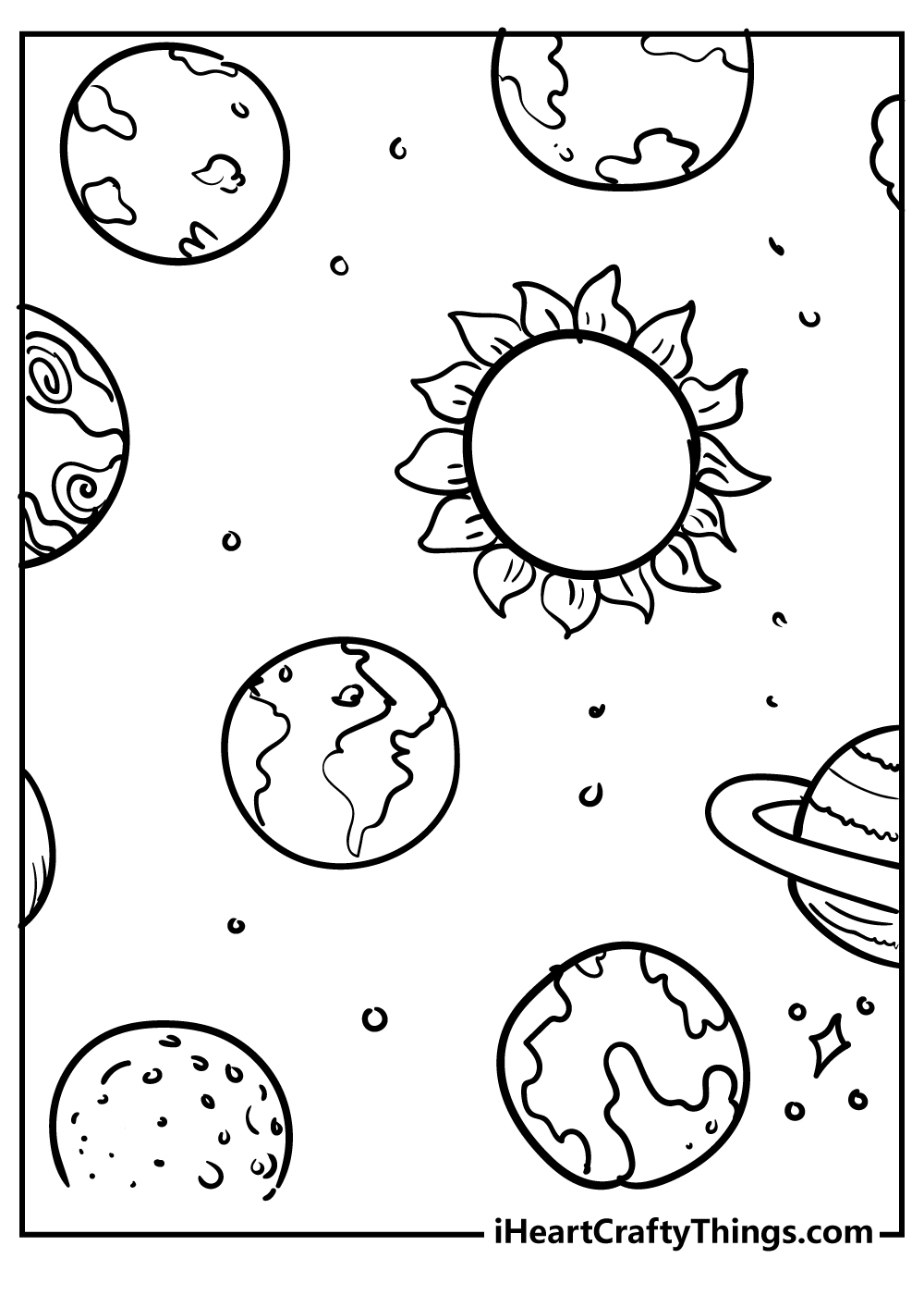 Outer Space coloring pages free printable