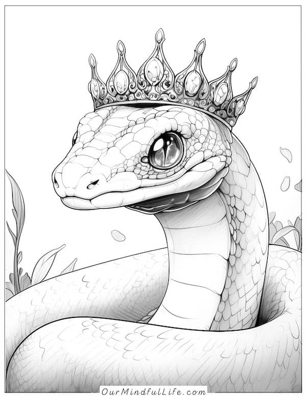 Queen Snake coloring page