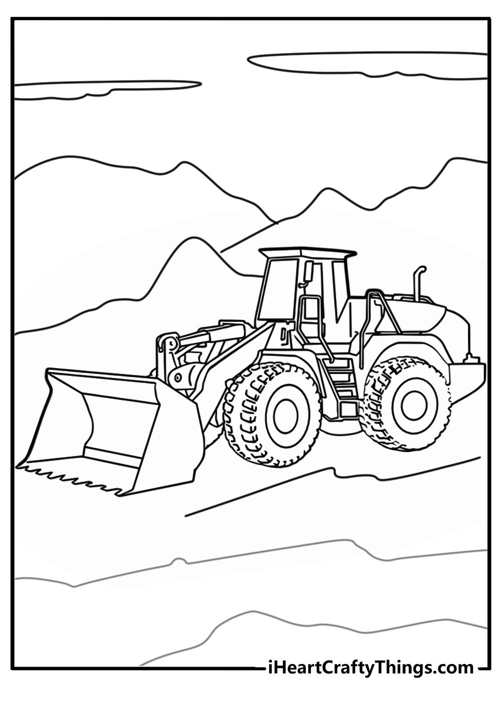 Excavator working in a quarry