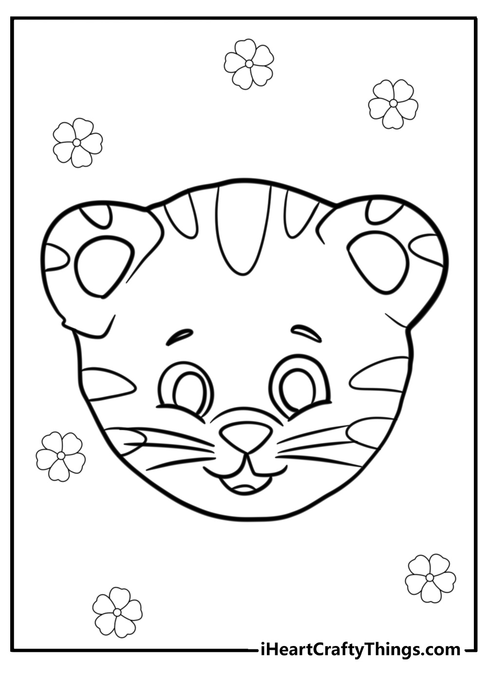 Face daniel tiger coloring pages