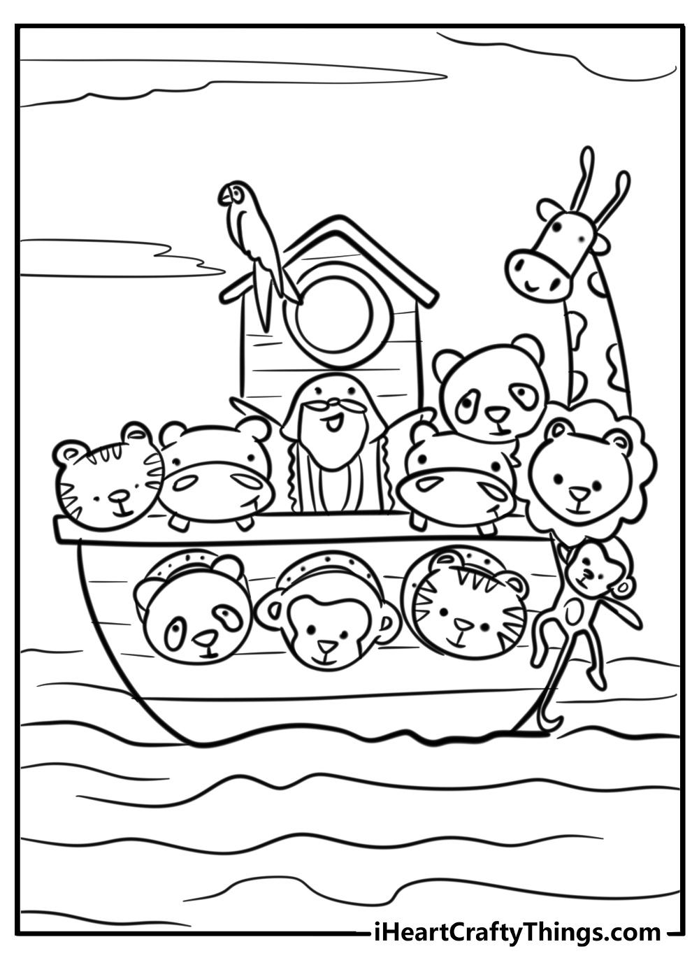 Free printable noah's ark coloring pages