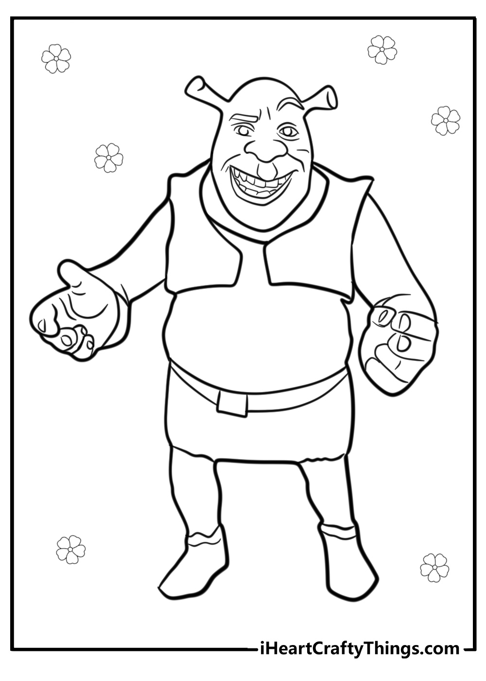 Free printable shrek coloring pages