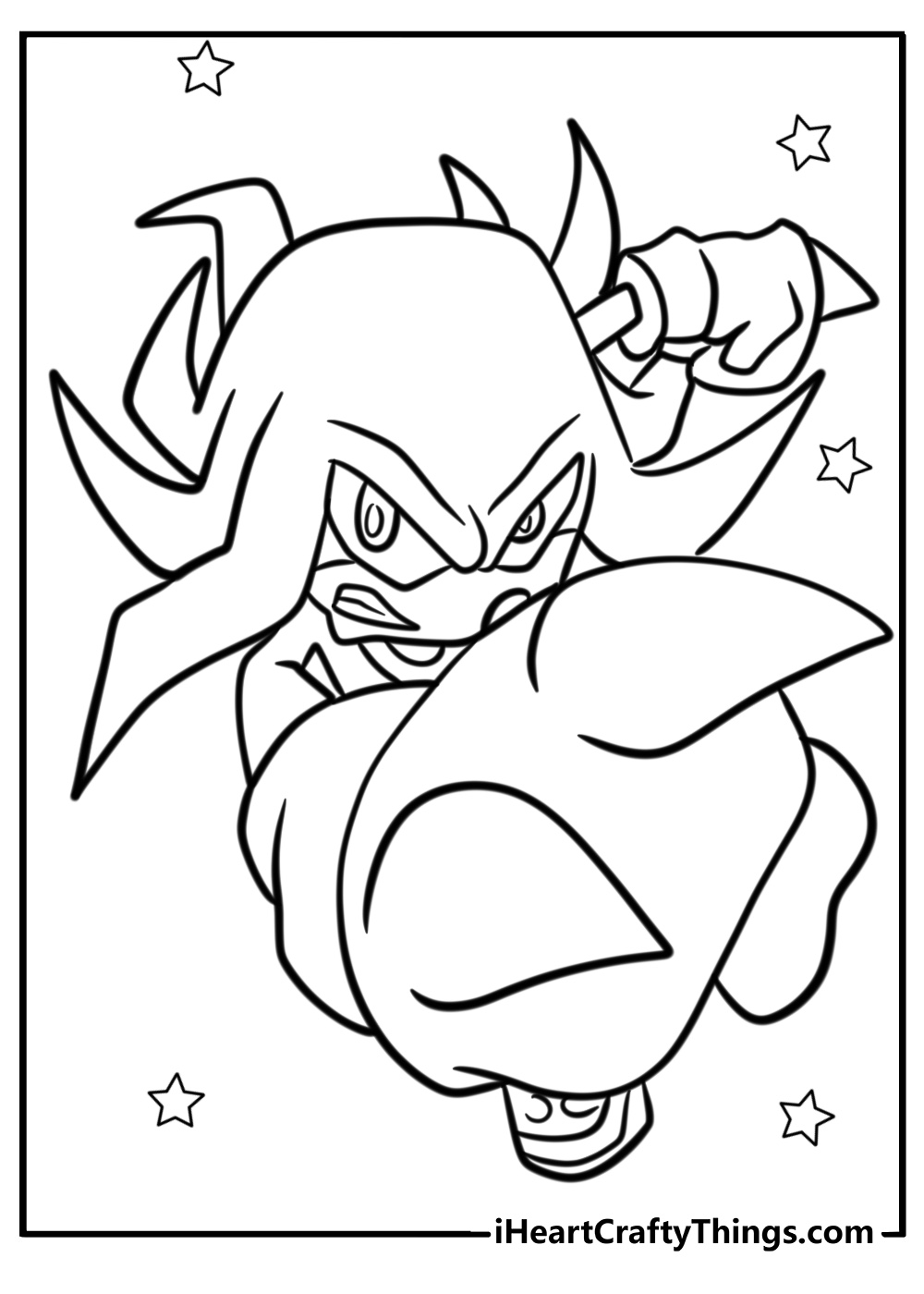 Knuckles coloring page printable