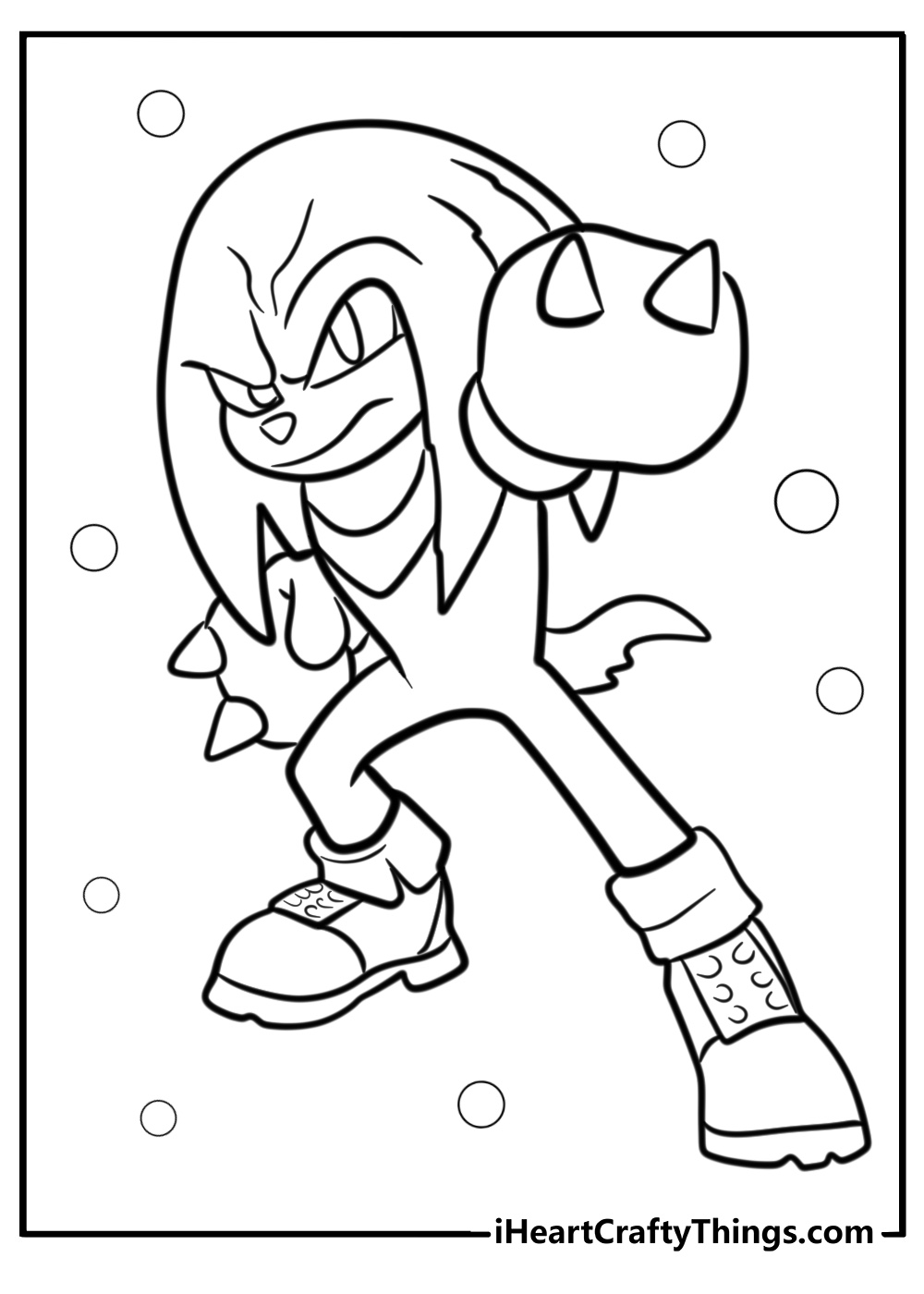 Knuckles printable coloring pages