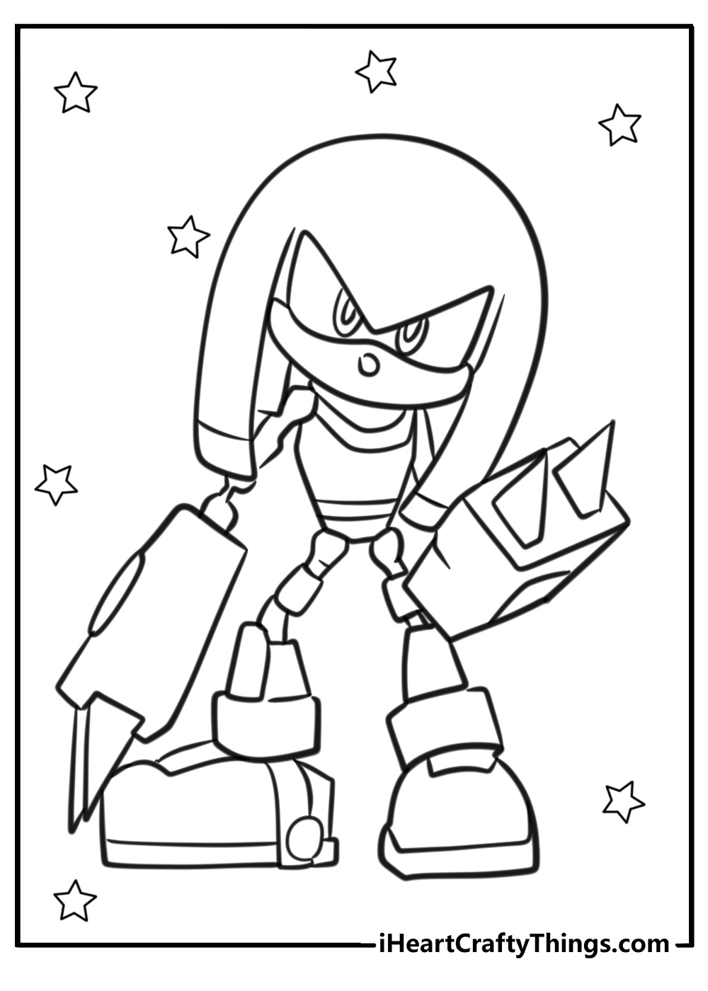 Metal knuckles coloring page