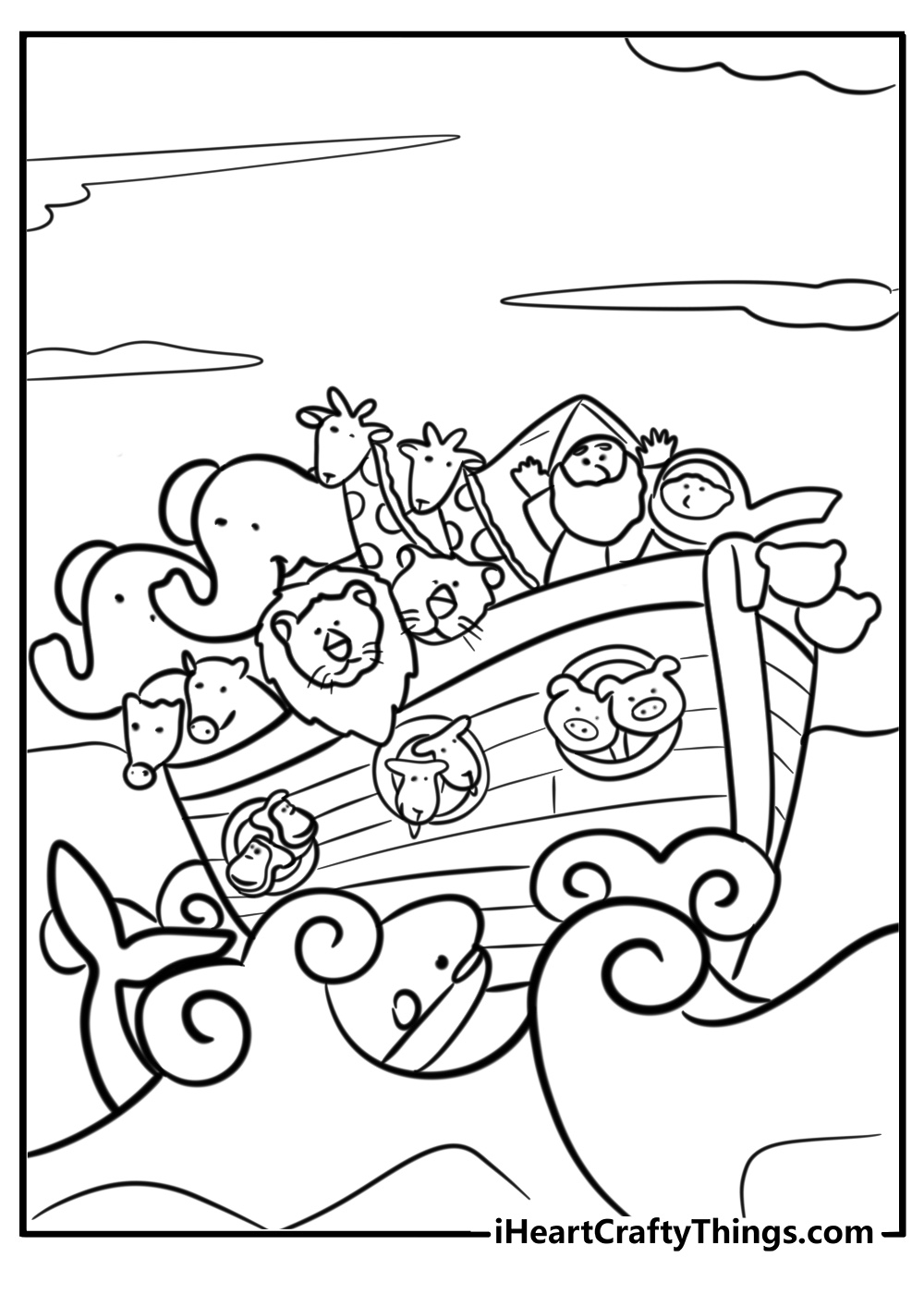 Noah's ark coloring page