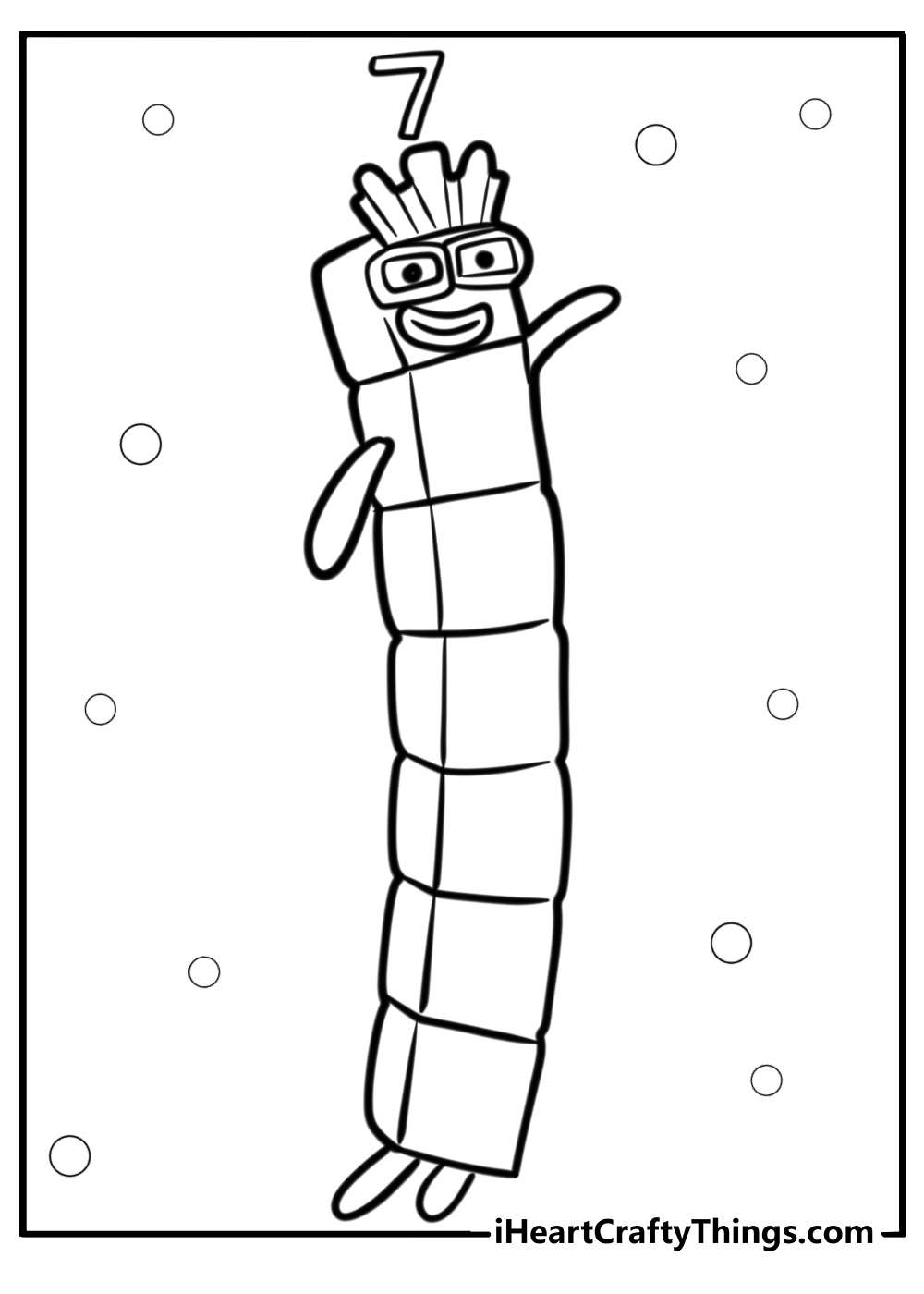 numberblocks 7 coloring pages