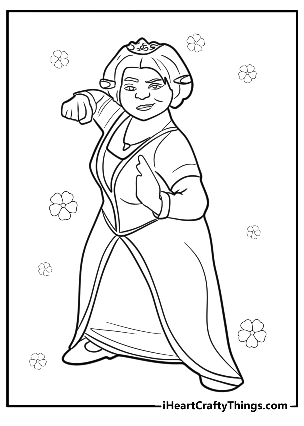 Princess fiona shrek coloring pages