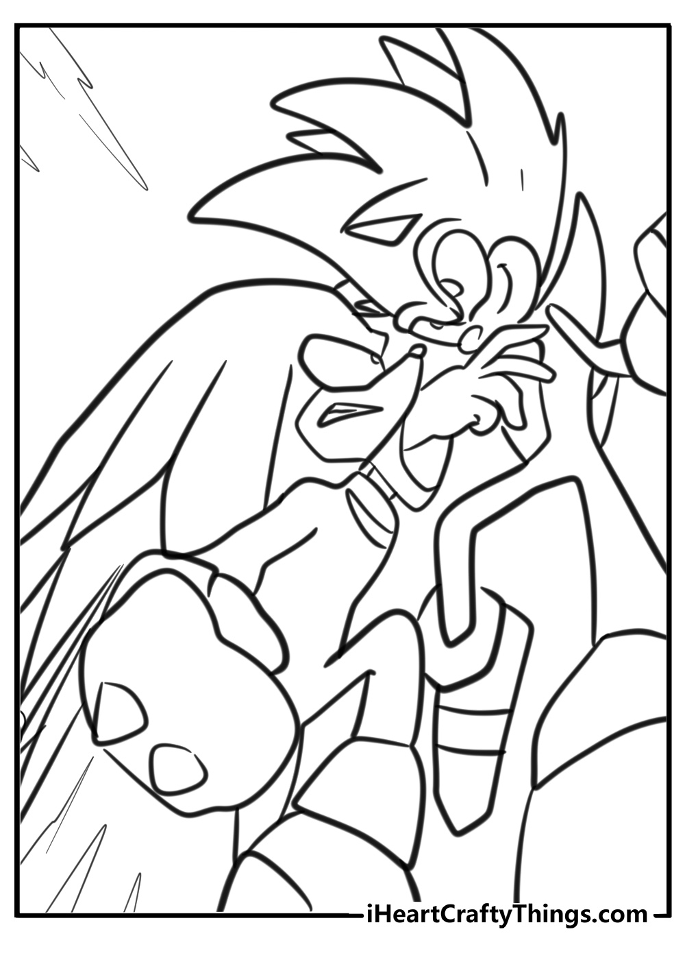 Sonic and knuckles fighting coloring pages