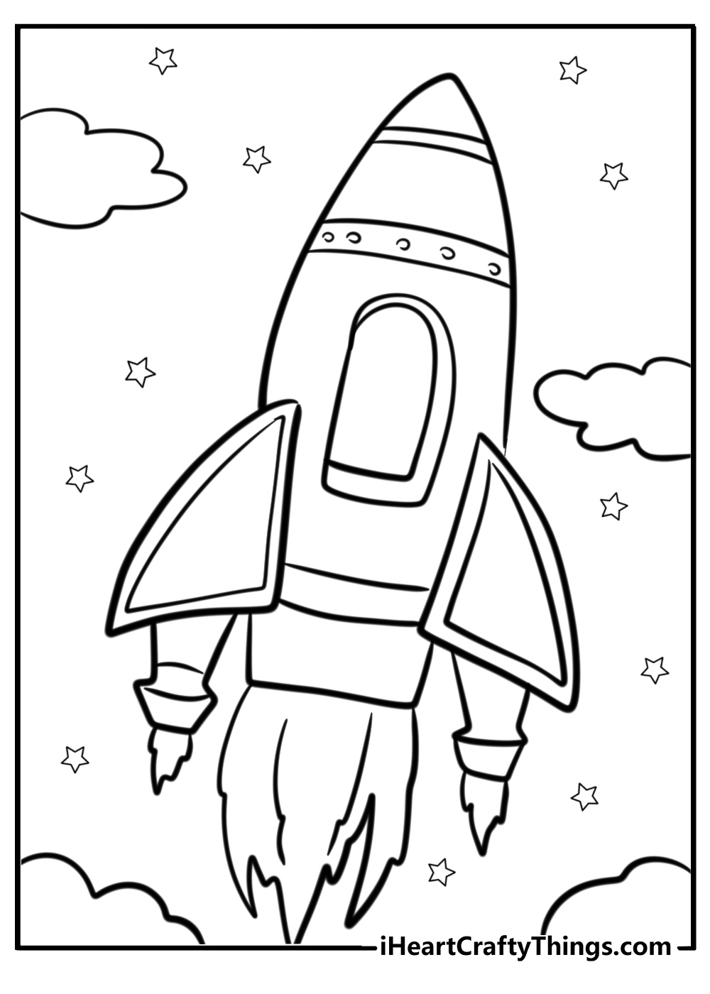 Space shuttle coloring page