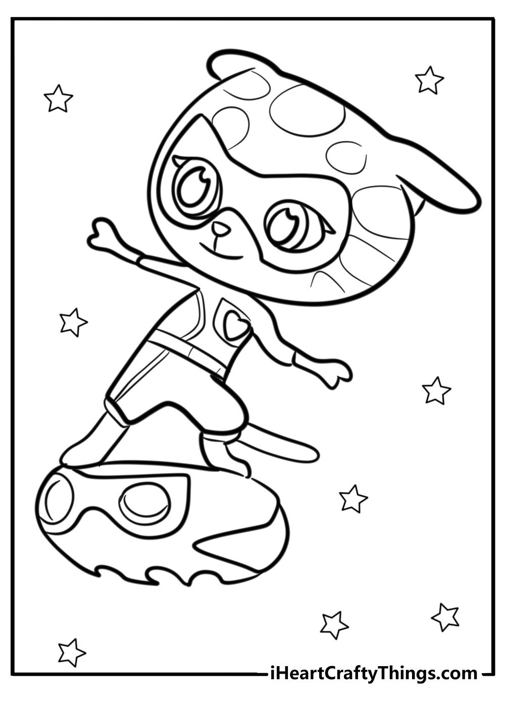 Sparks super kitties coloring page