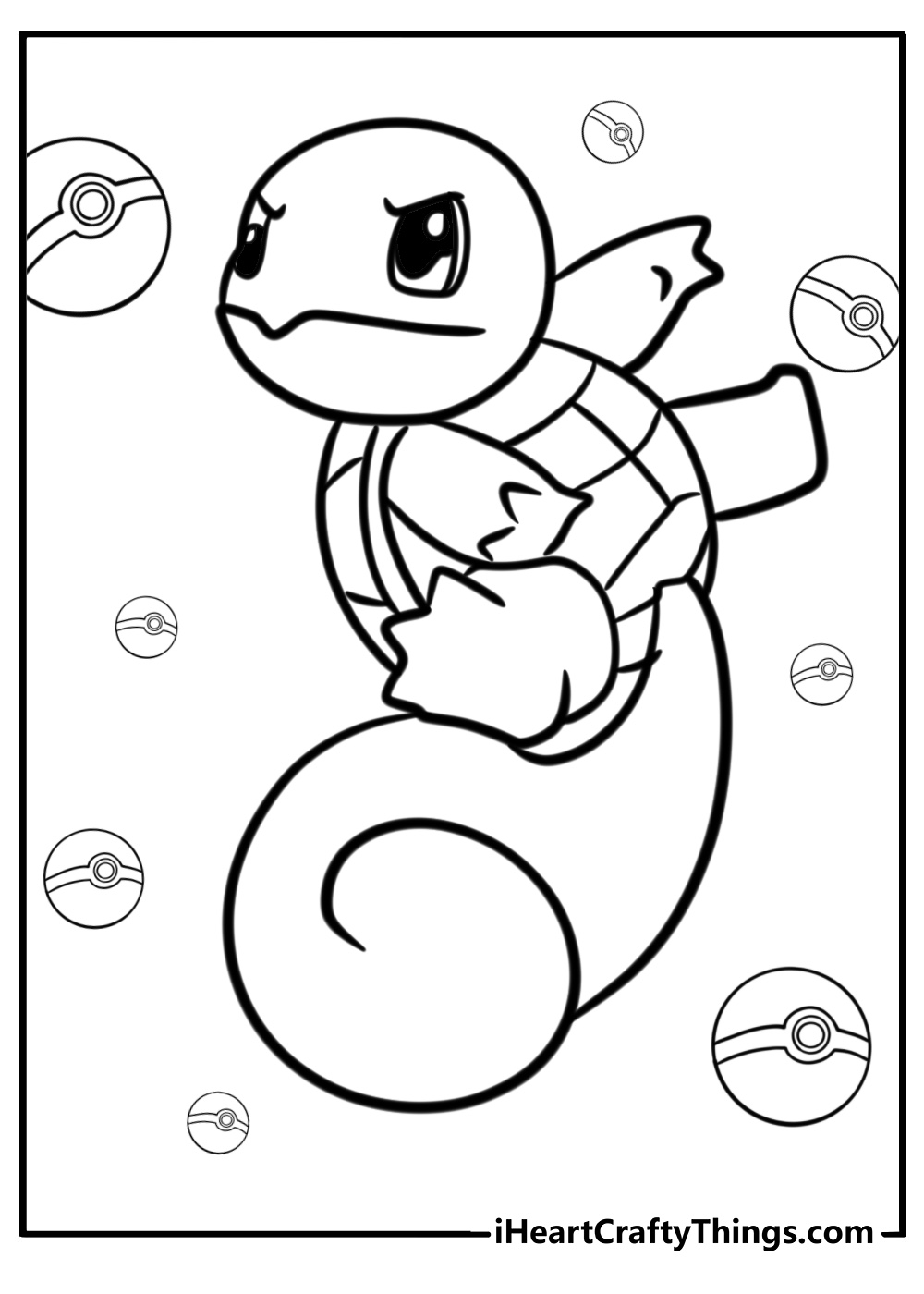 Squirtle coloring page free